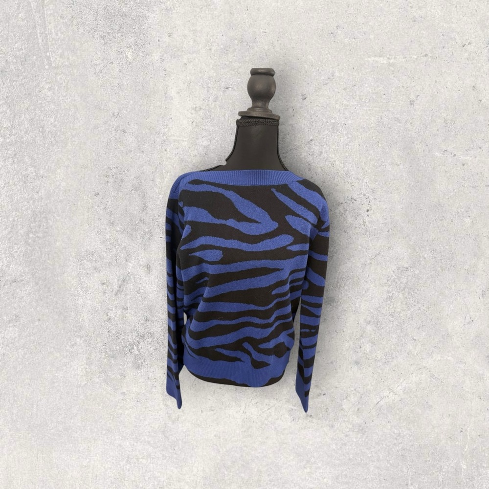 LOFT Boat Neck Zebra Print Sweater – New Without Tags